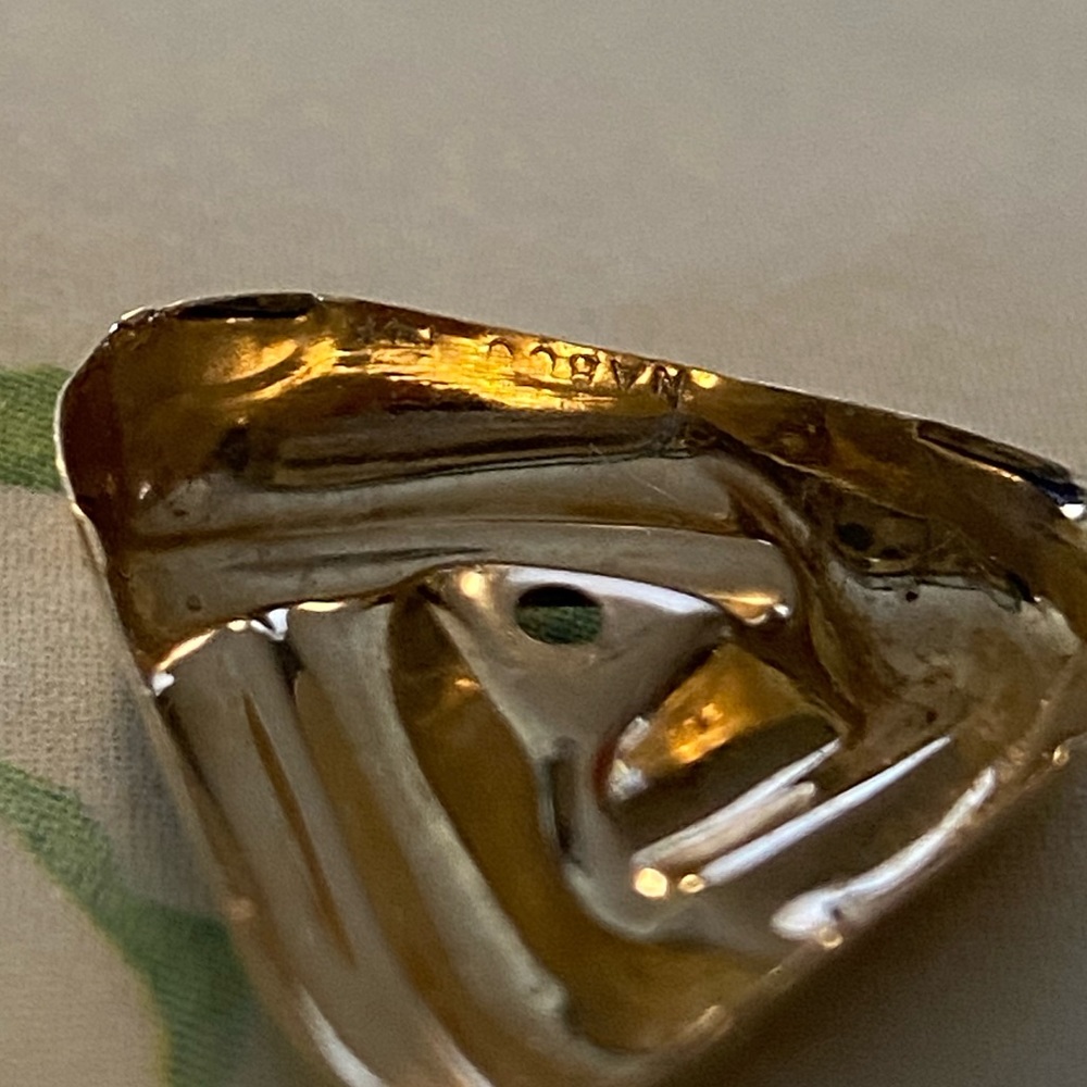 Beautiful Solid 14k Gold Triangular Stud Jacket E… - image 4